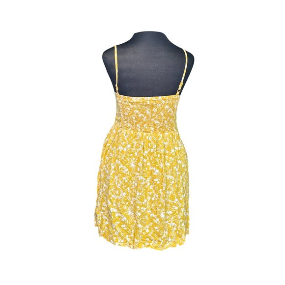 Yellow Floral Sundress Girls XL 14-16 Old Navy Adjustable Straps Smocked Back - Picture 3 of 11